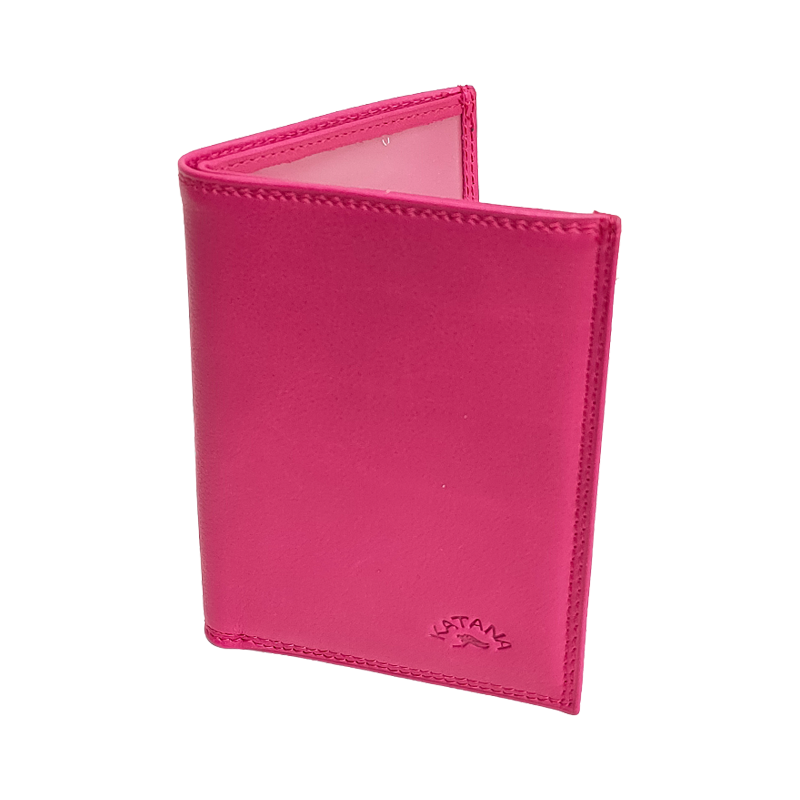 petit portefeuille plat rose