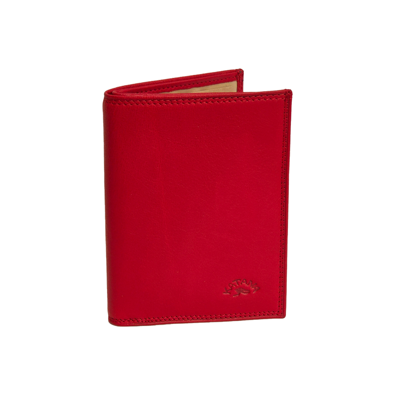 petit portefeuille plat rouge